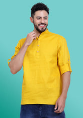 Sunshine Yellow Cotton Kurta